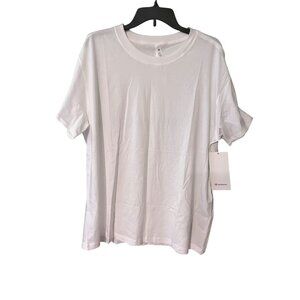 Lululemon All Yours Tee White Size 12 Soft Relaxed Fit Casual Everyday Wear